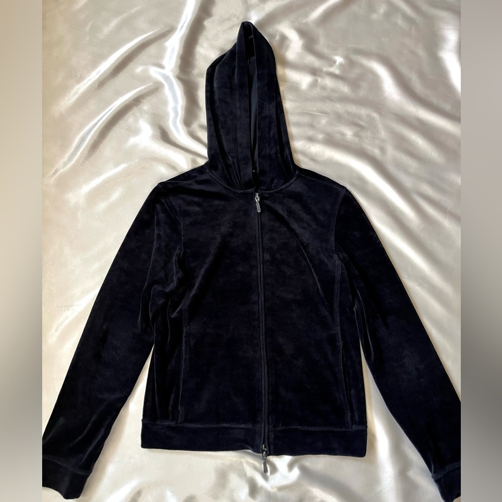 Express Black Velour Hoodie Size M